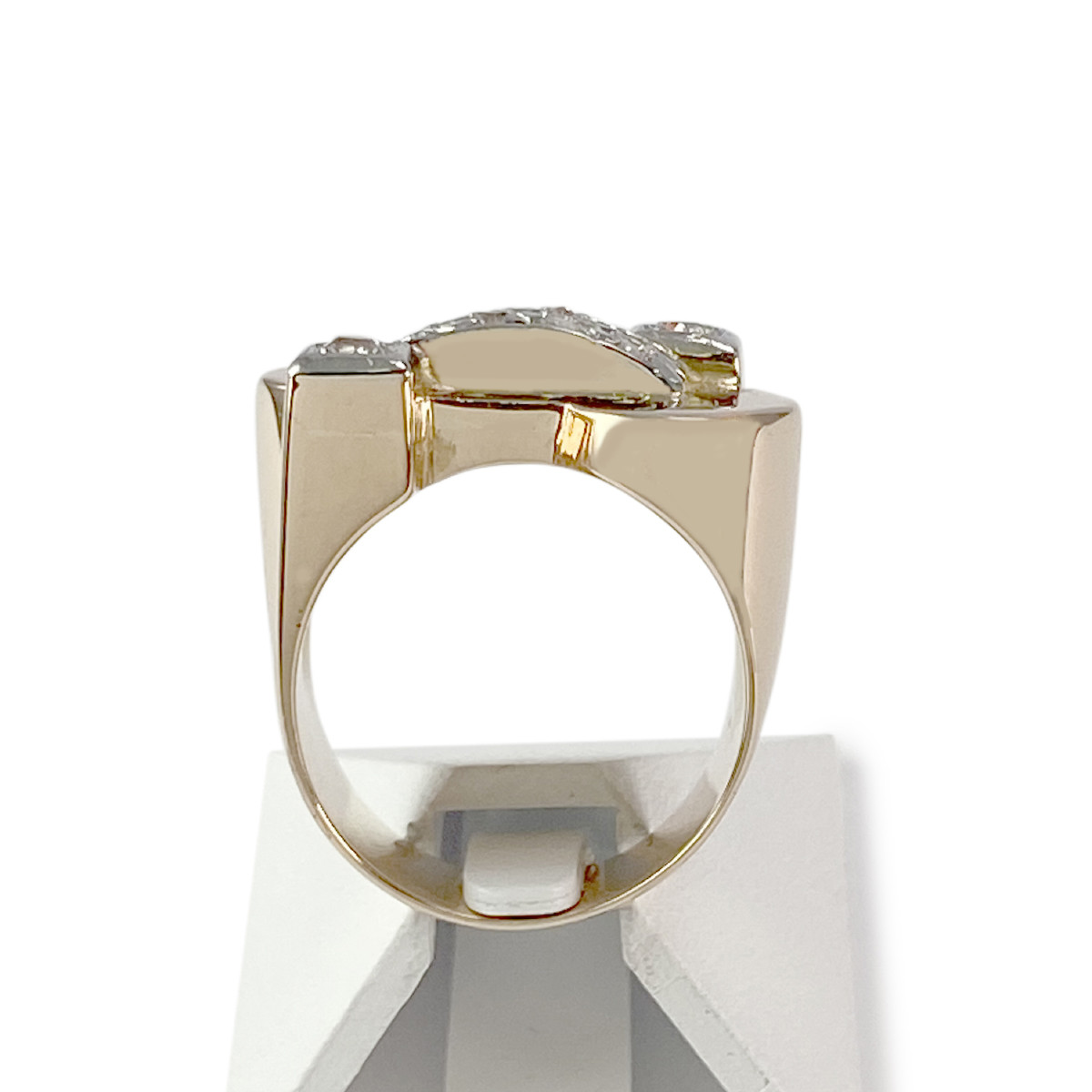 Bague d'occasion or 750 2 tons diamants