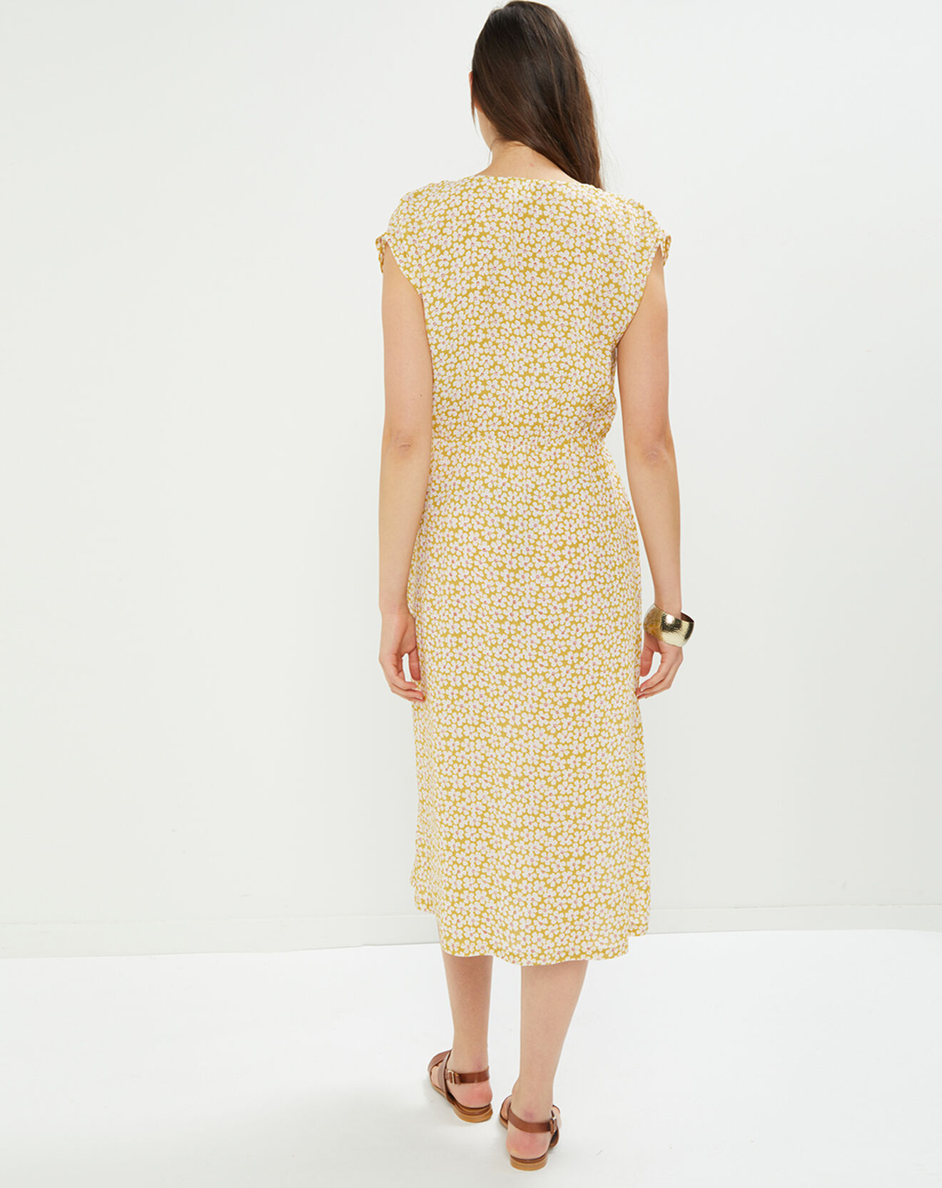 Harris Wilson Robe Lenaelle à fleurs cardamone