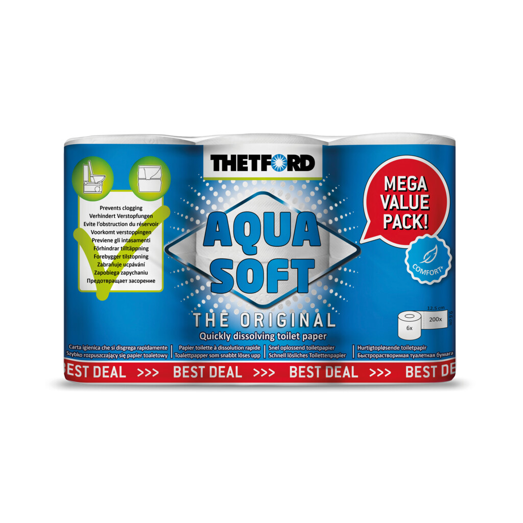 Thetford Aqua Soft Promo sixpack toiletpapier - set van 6