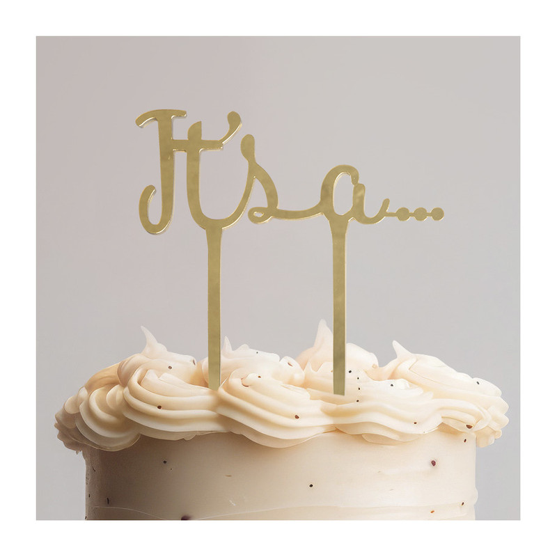 It's a… caketopper - goud