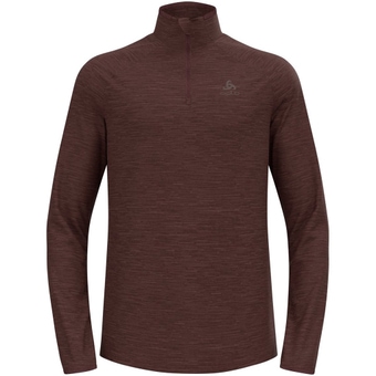 Odlo Essential Thermal 1/2 Zip  Langarmshirt Fudge Melange Herren