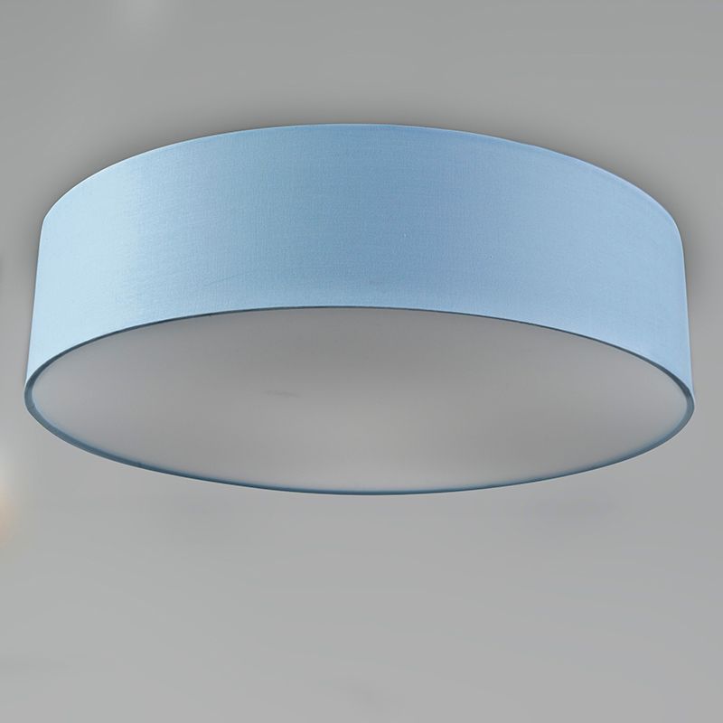Plafondlamp blauw 40 cm incl. LED - Drum LED