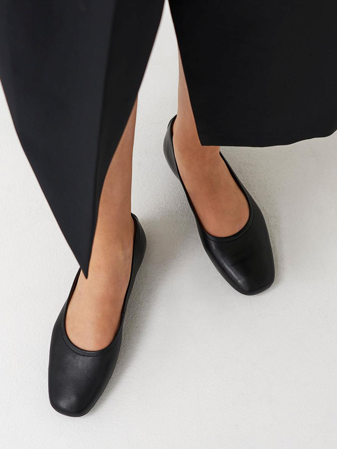 Vagabond Jolin Leather Ballerina Black