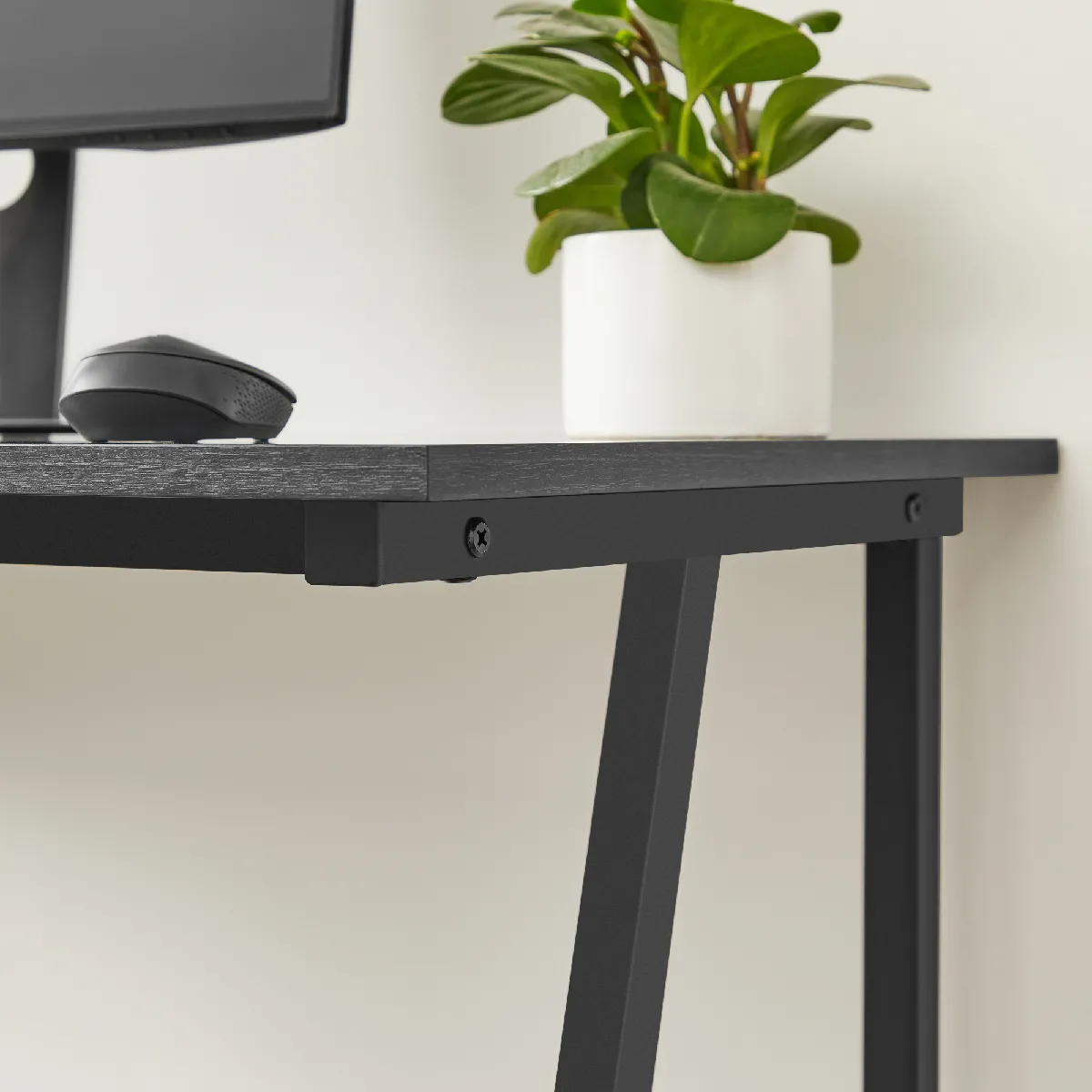 Acaza Bureau Noir 100x50x75 cm