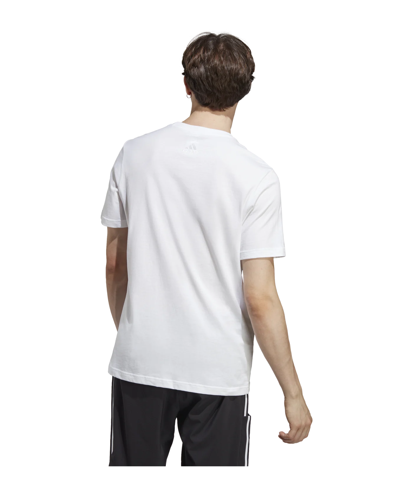 adidas Essentials Embroidered Logo T-Shirt Weiss