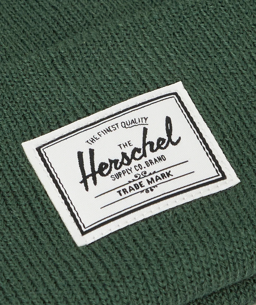 HERSCHELBONNET ADO ELMER BEANIE EN MAILLE VERT FONCÉ