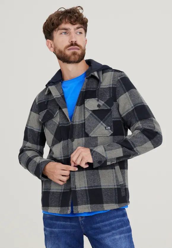 Overshirt mit Sweatkapuze - deep navy blue