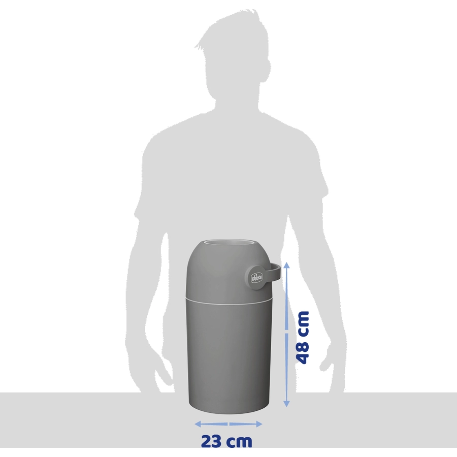 chicco Windeleimer Odour Off dunkelgrau
