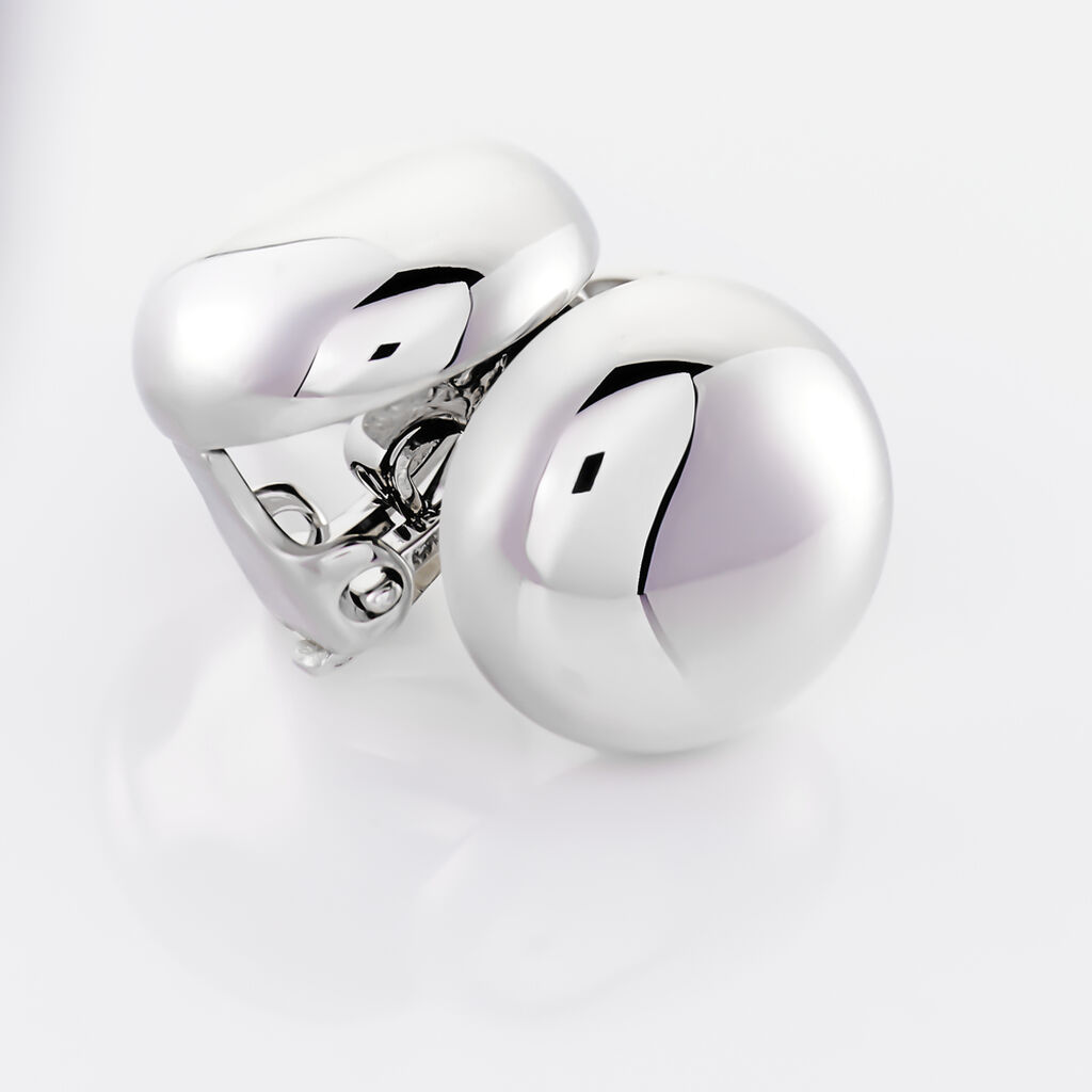 Boucles D'oreilles Puces Miko Argent Blanc