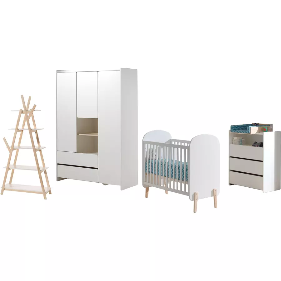 VIPACK Babyzimmer Kiddy 5-teilig weiß