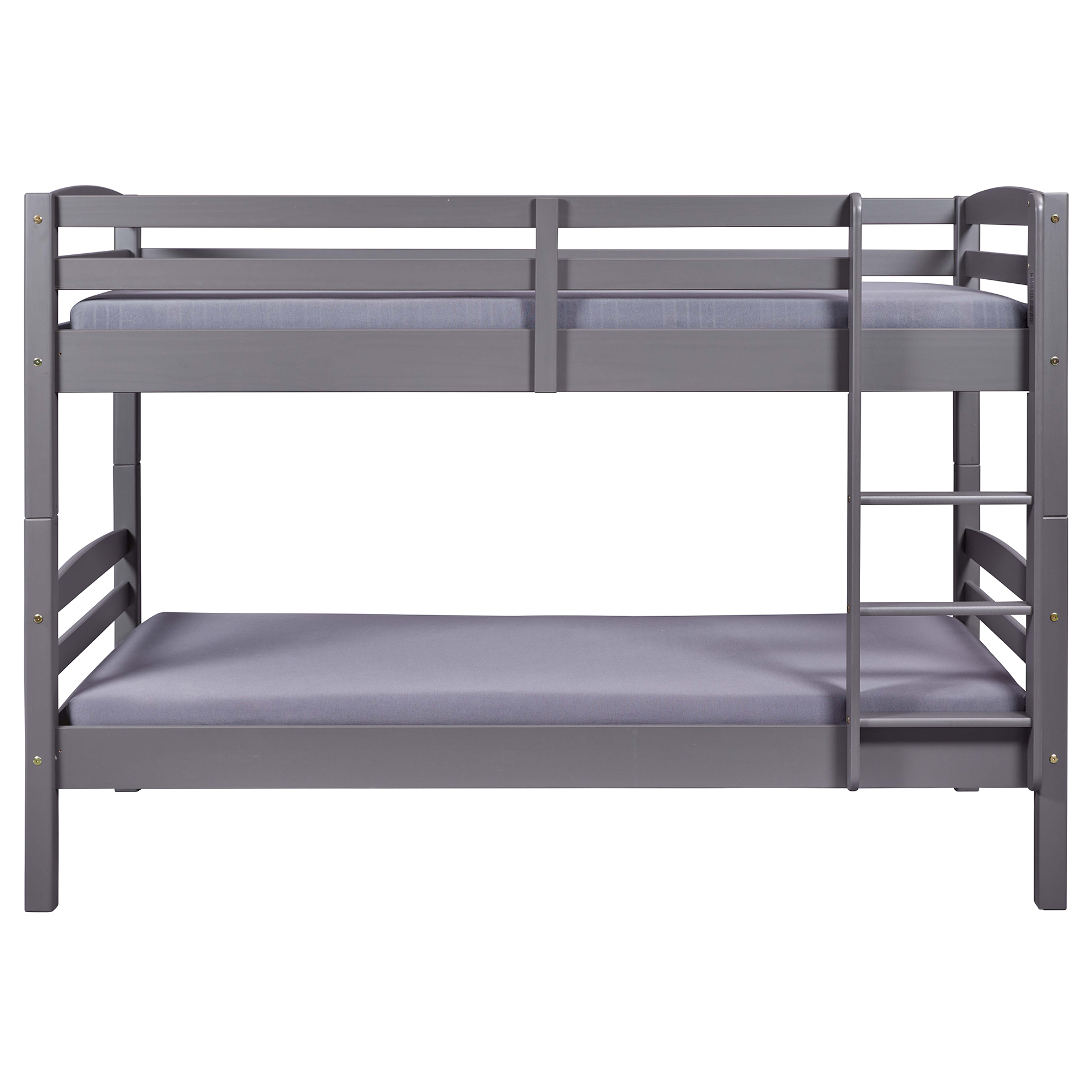 Etagenbett LAVIUS - grau - 2 Einzelbetten - 2x 90x200 cm