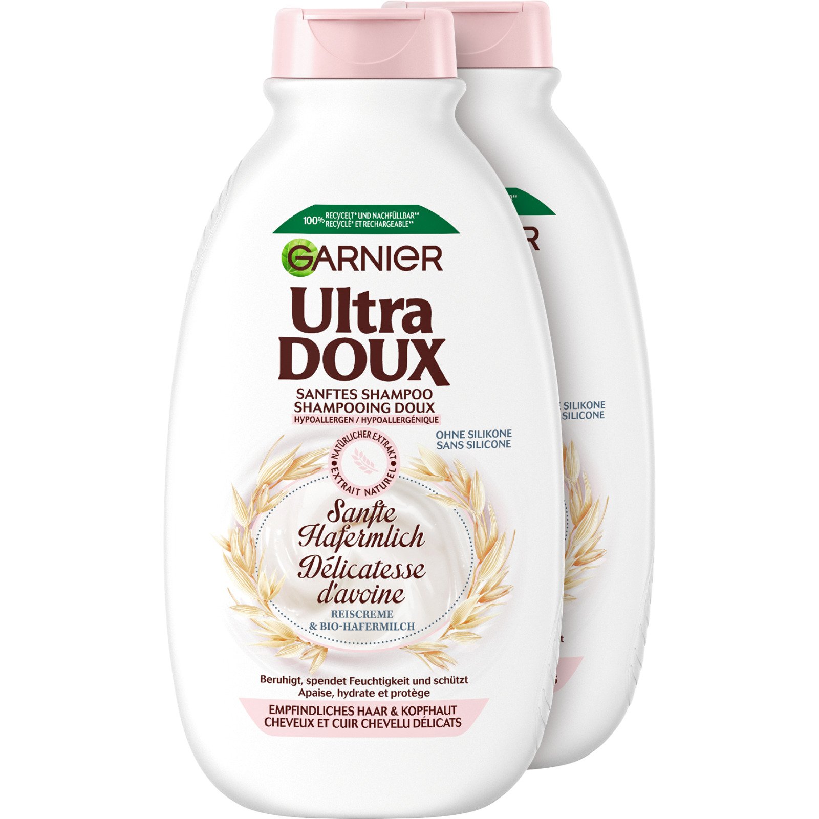 Garnier Ultra Doux Sanfte Hafermilch Shampoo 2 x 300 ml