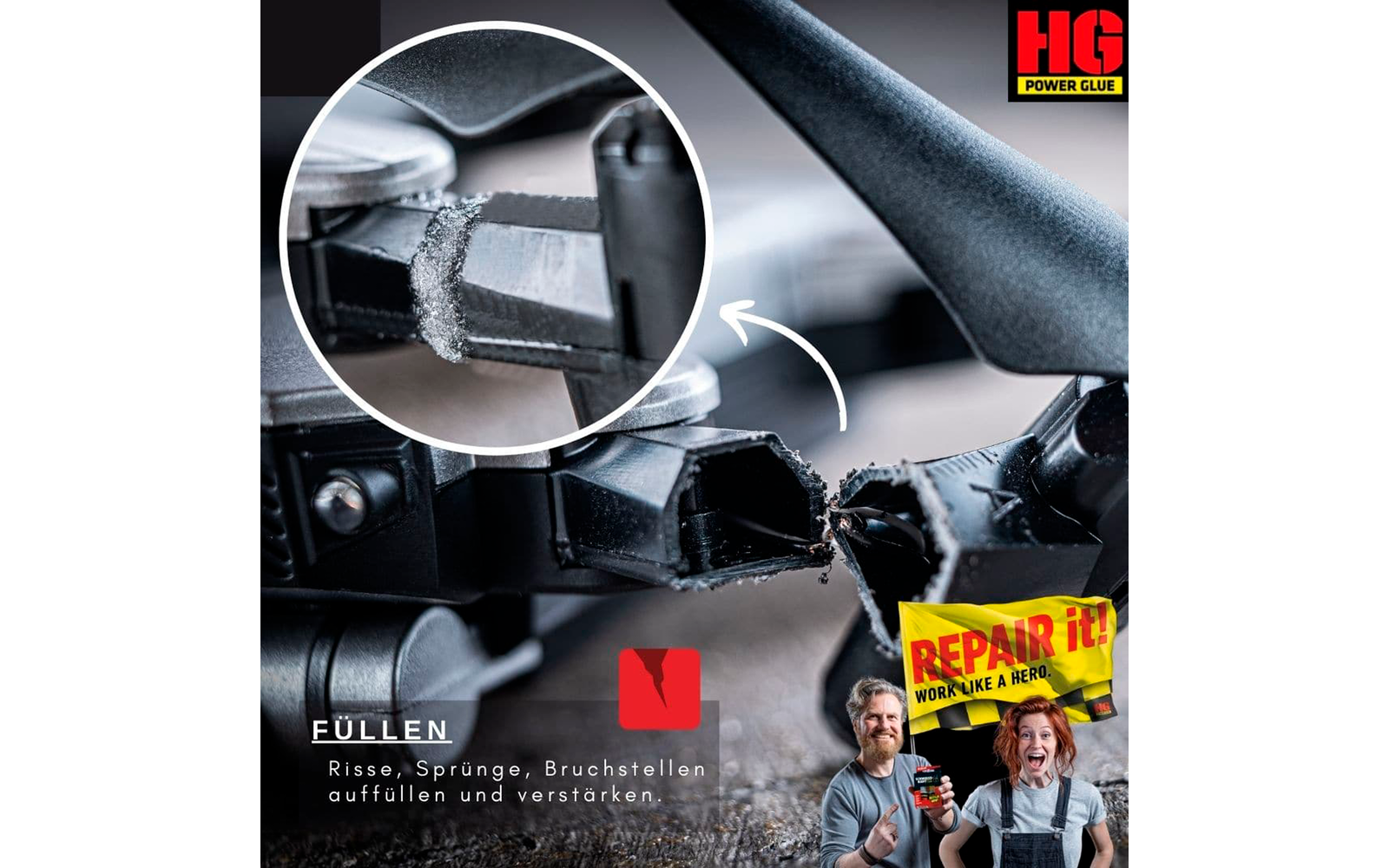 HGPower Glue Schweißnaht aus der Flasche Klebstoff Reparaturset Mini 2-teilig