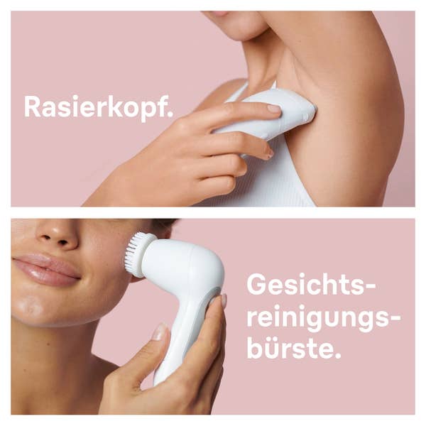 Braun Silk-épil 9 9-855, weiß/roségold