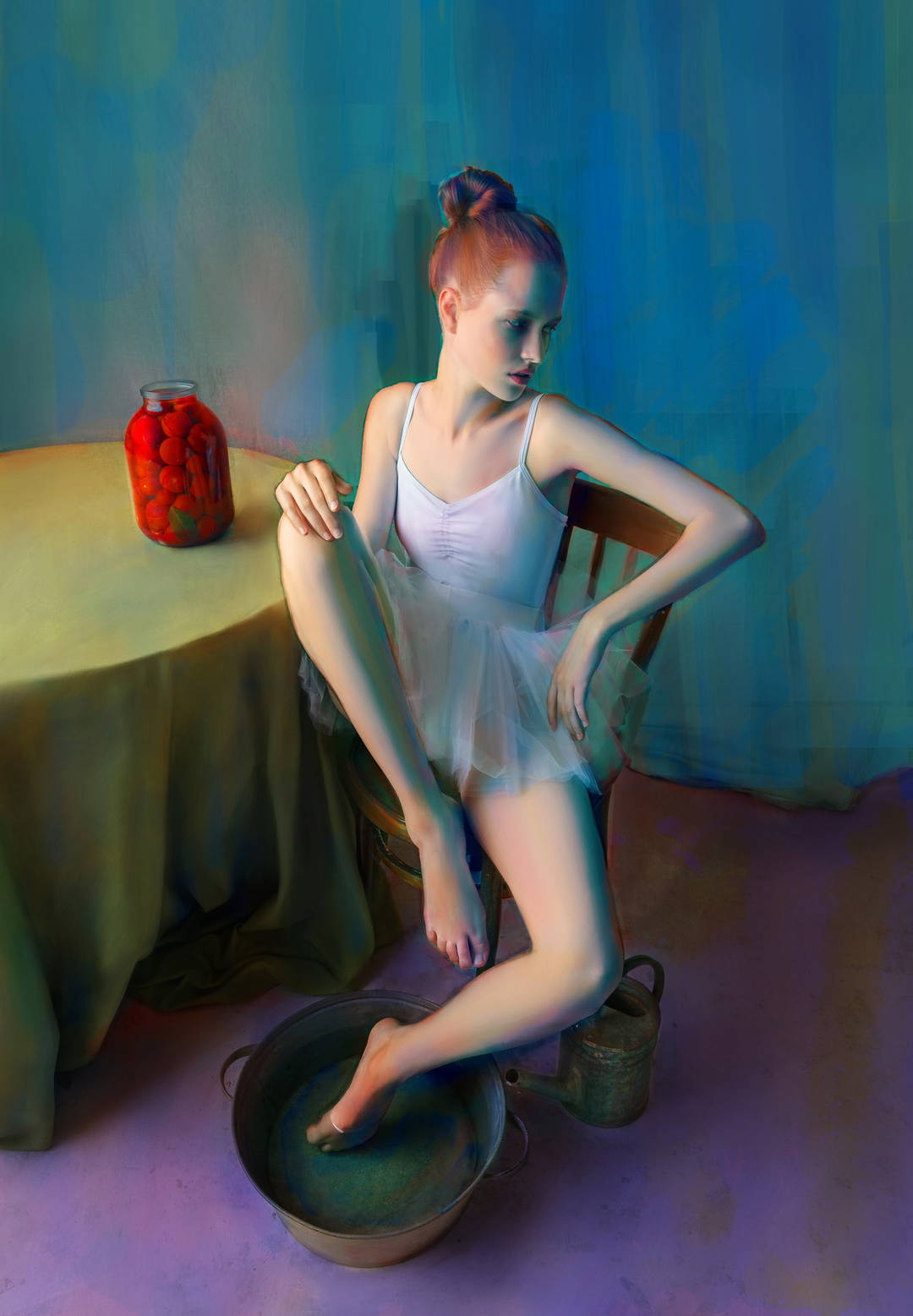 Ballerina on Blue by Andrey Yakovlev & Lili Aleeva - Limited Edition. Edition of: 150. Signed.
