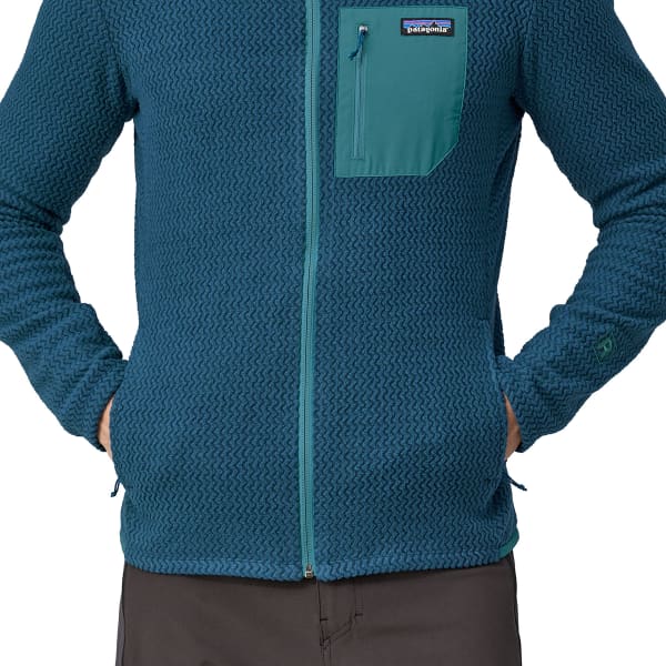 Veste polaire randonnée PATAGONIA M'S R1 AIR FULL-ZIP HOODY LAGOM BLUE