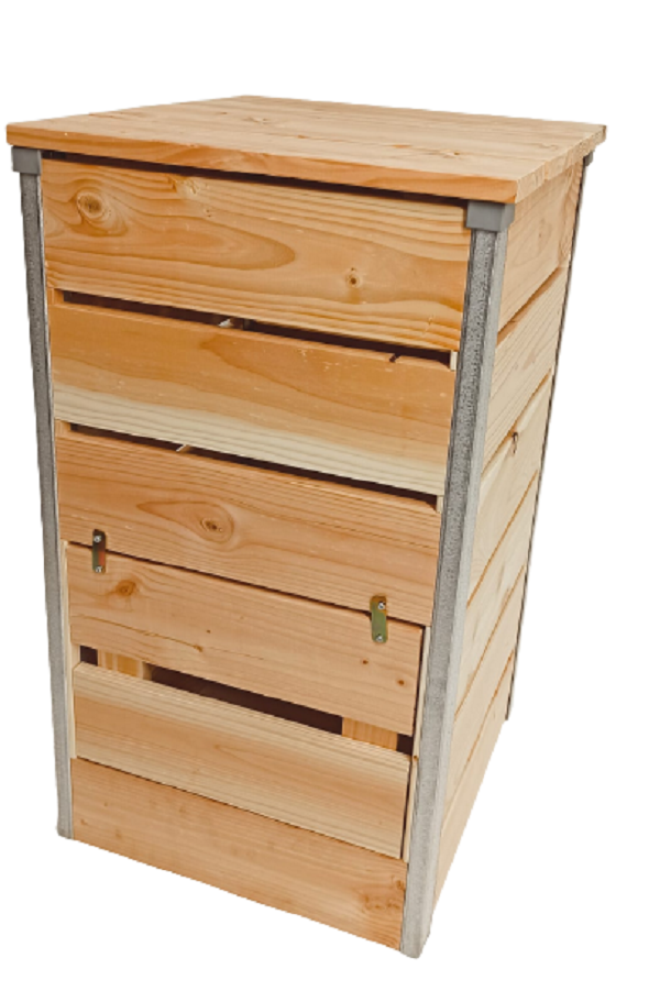 Composteur 148l steel l50xl45x82 cm, ep 19mm