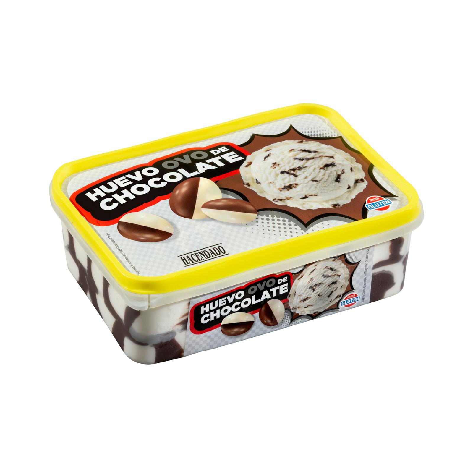 Glace aromatisée aux œufs au chocolat Hacendado