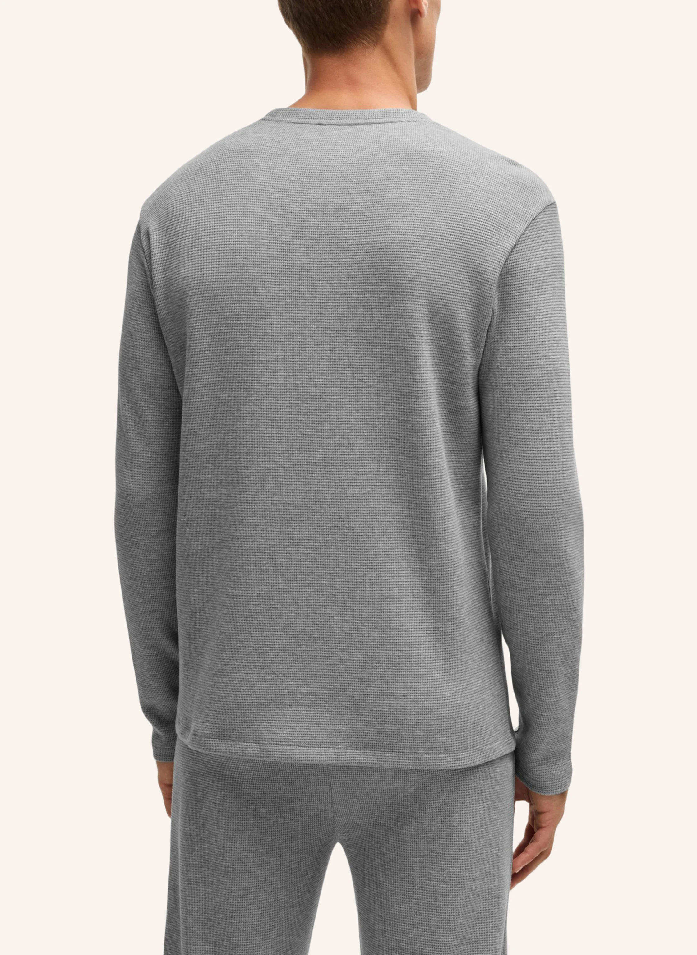 BOSS Pyjama-Oberteil WAFFLE LS-SHIRT Regular Fit