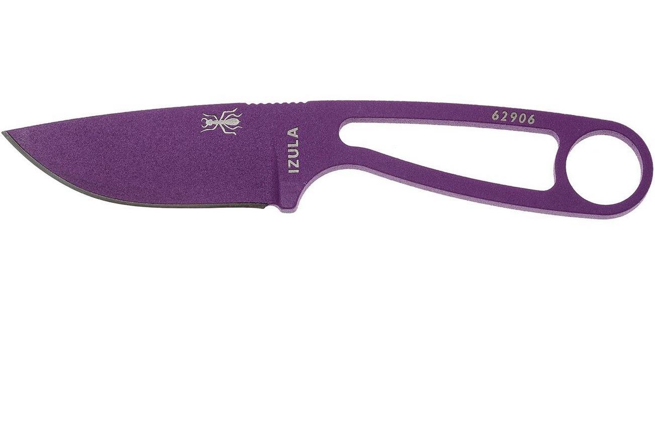 ESEE Izula Purple IZULA-PURP nekmes met witte schede   riemclip