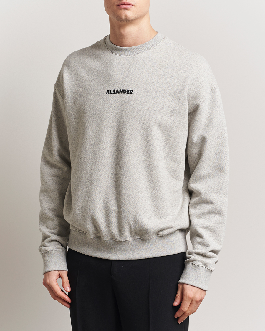 Jil Sander Small Logo Sweatshirt Light Grey Melange