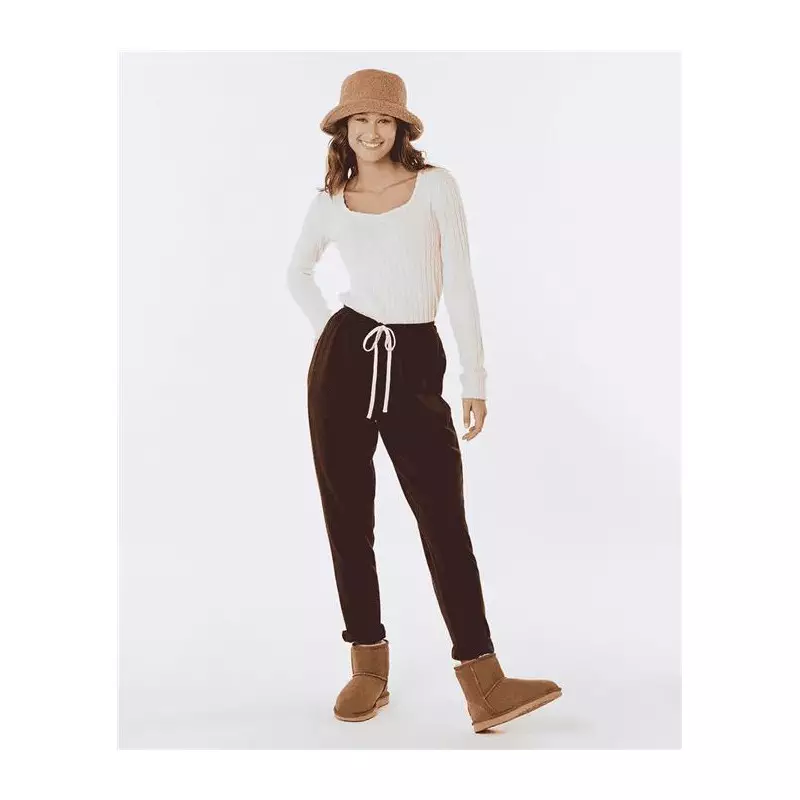 Teeshirt femme RIPCURL Open Neck Cosy Ls Ecru Marle