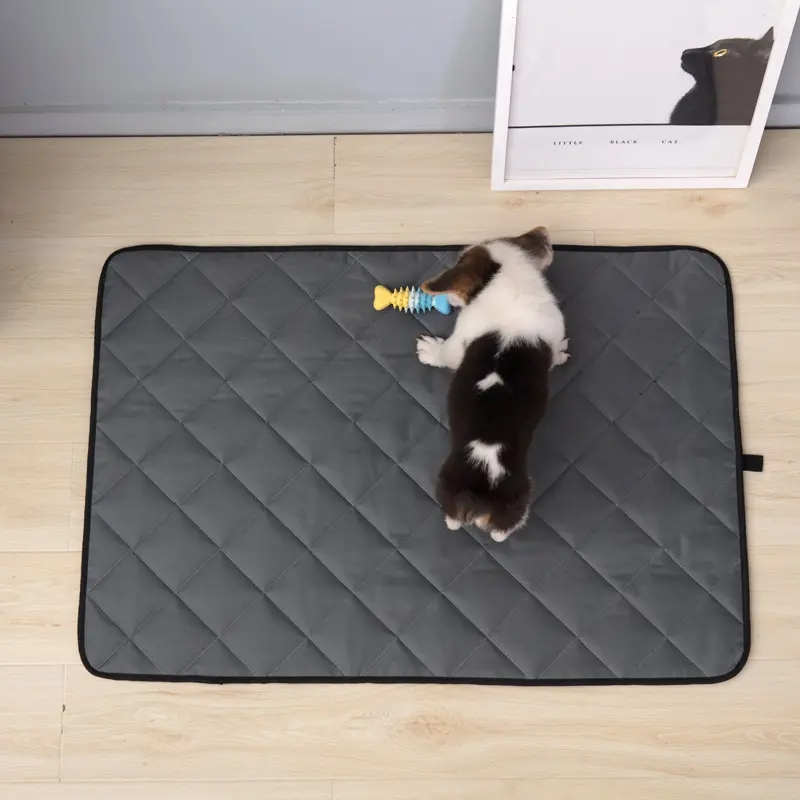 (60x45cm) Abperlende Welpen Hygiene Matte Haustier Schondecke Hunde Trainings Unterlage - Braun