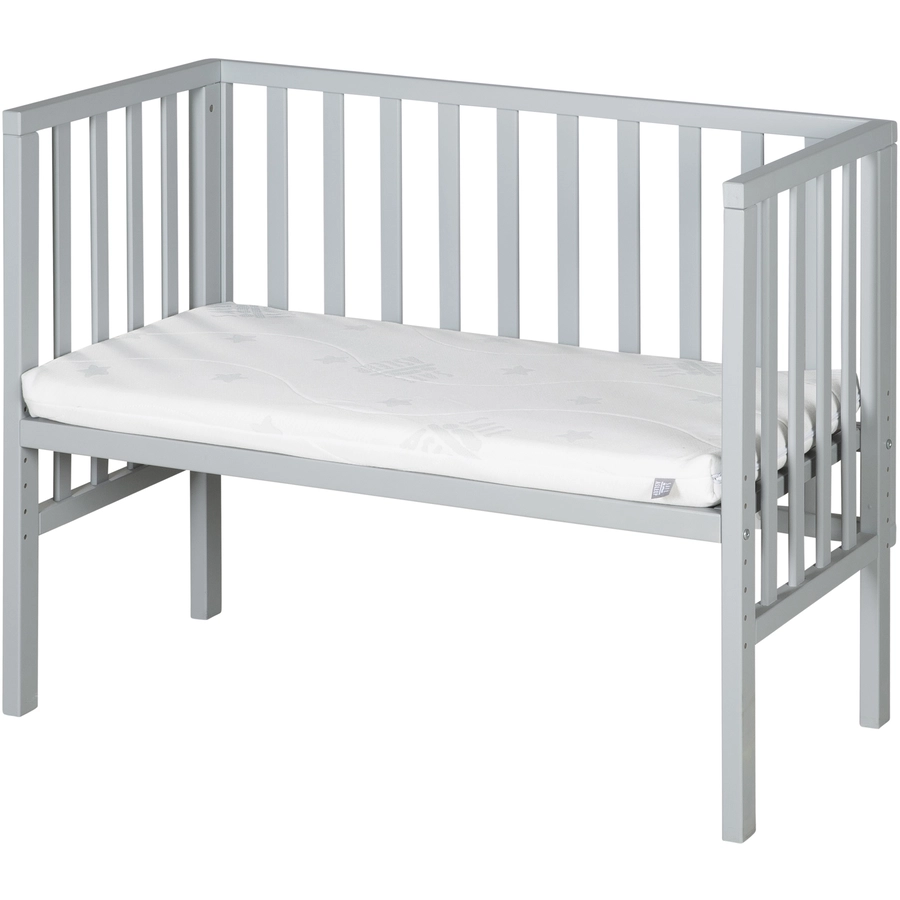 roba Beistellbett safe asleep® 2 in 1 taupe + Matratze