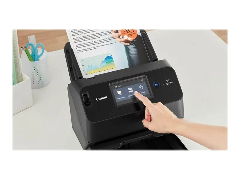 Canon imageFORMULA DR-S150 - Dokumentscanner - CMOS / CIS - Duplex - 216 x 3000 mm - 600 dpi x 600 dpi - op til 45 ppm (mono) / op til 45 ppm (farve) - ADF (60 ark) - op til 4000 scanninger pr. dag - USB 2.0, Gigabit LAN, Wi-Fi(n), USB 3.2 Gen 1x1