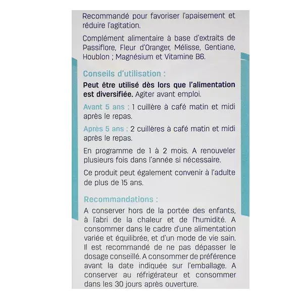 Pediakid Nervosité Goût Cassis 125ml