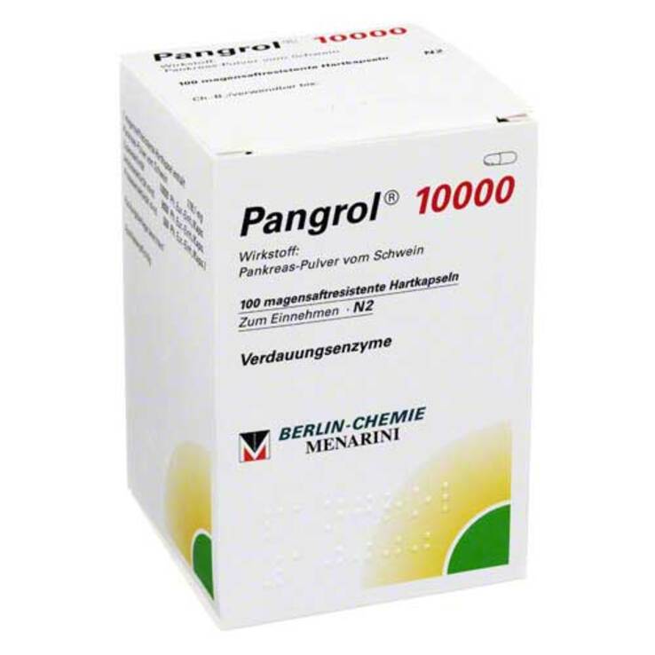 Pangrol 10000 Hartkapseln mit magensaftresistent überzogene Pell., 100 St