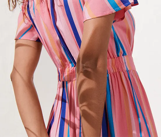 Gestreiftes Maxikleid