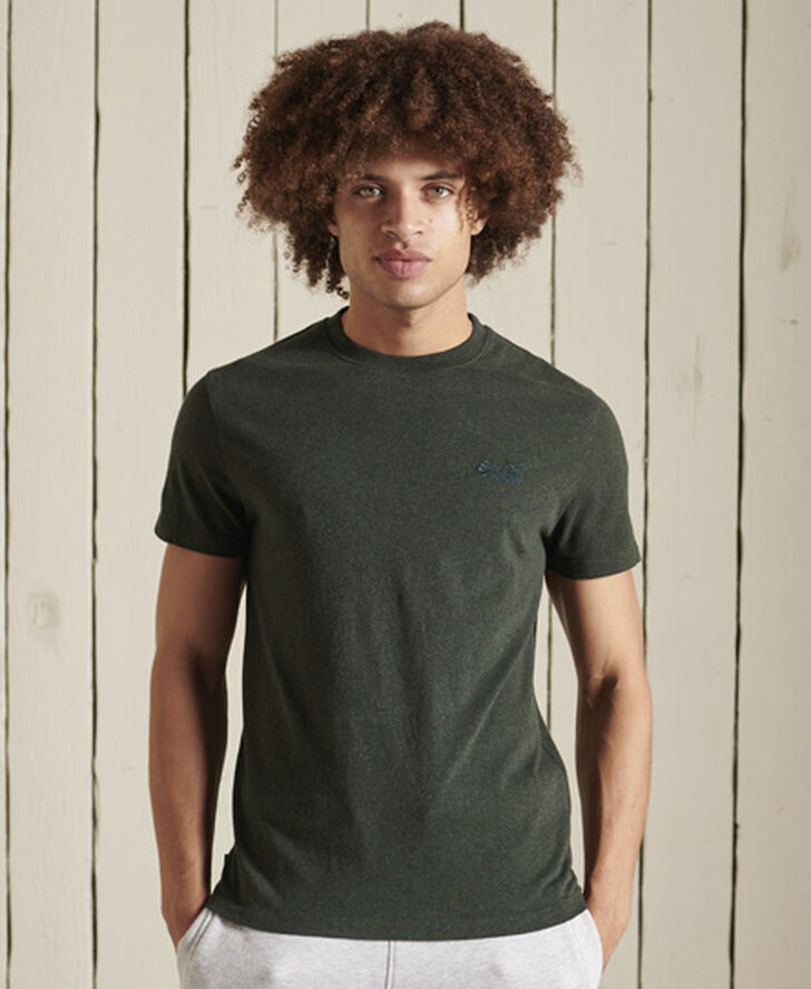 Superdry VINTAGE LOGO EMB TEE Campus green grit