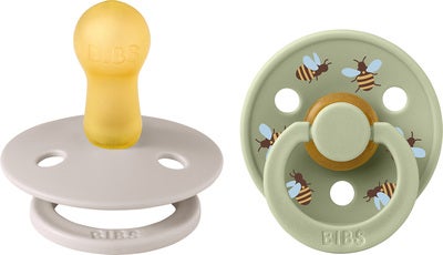 BIBS Studio Colour Bumblebee Smokk 2-Pakk Lateks Str 2, Mushroom