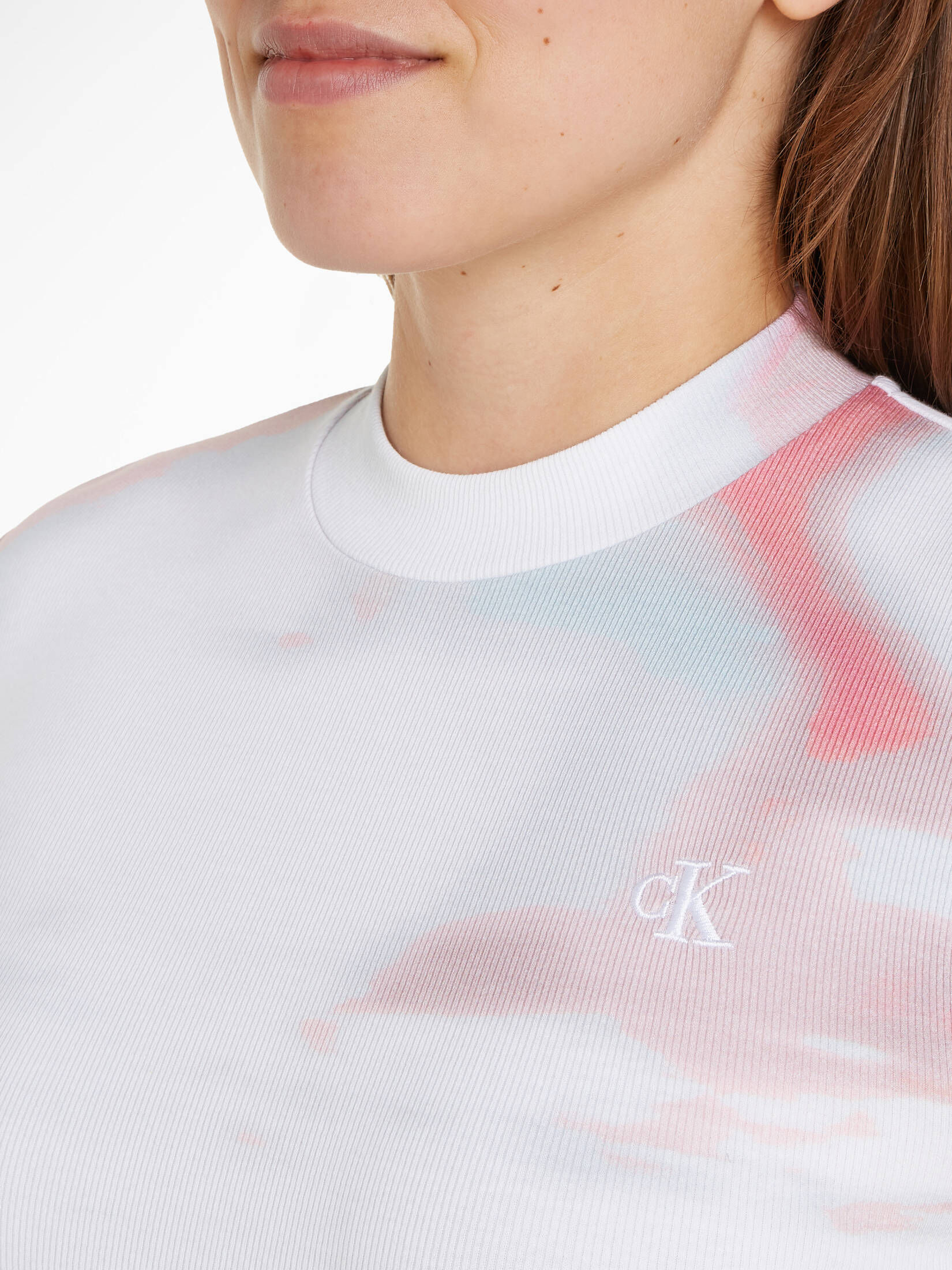 CALVIN KLEIN JEANS| Damen T-Shirt AOP RIB TEE