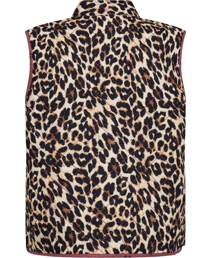 Lollys Laundry CairoLL Quilted Vest Leopard print