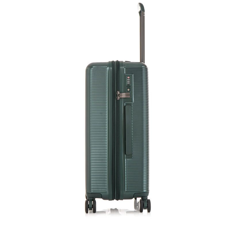 Valise rigide Tori Extensible 77 cm Vert foncé