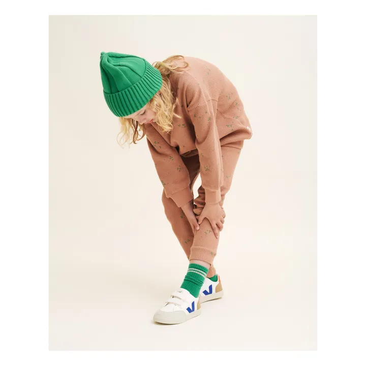 garbo&friends Legging Fleuri Gaufré | Terracotta