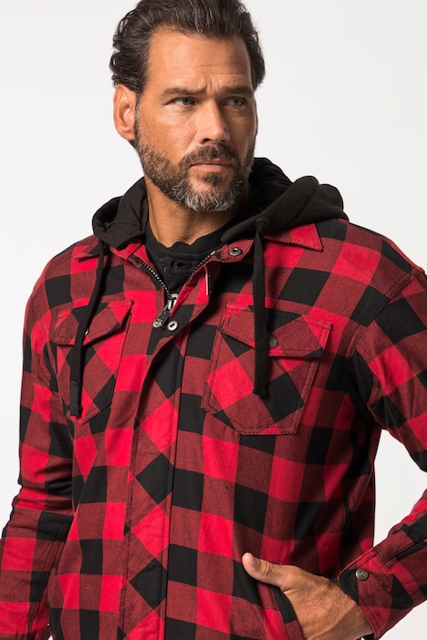 Motorrad-Jacke Lumberjack, Flanellhemd, ArmaProtect Einsätze