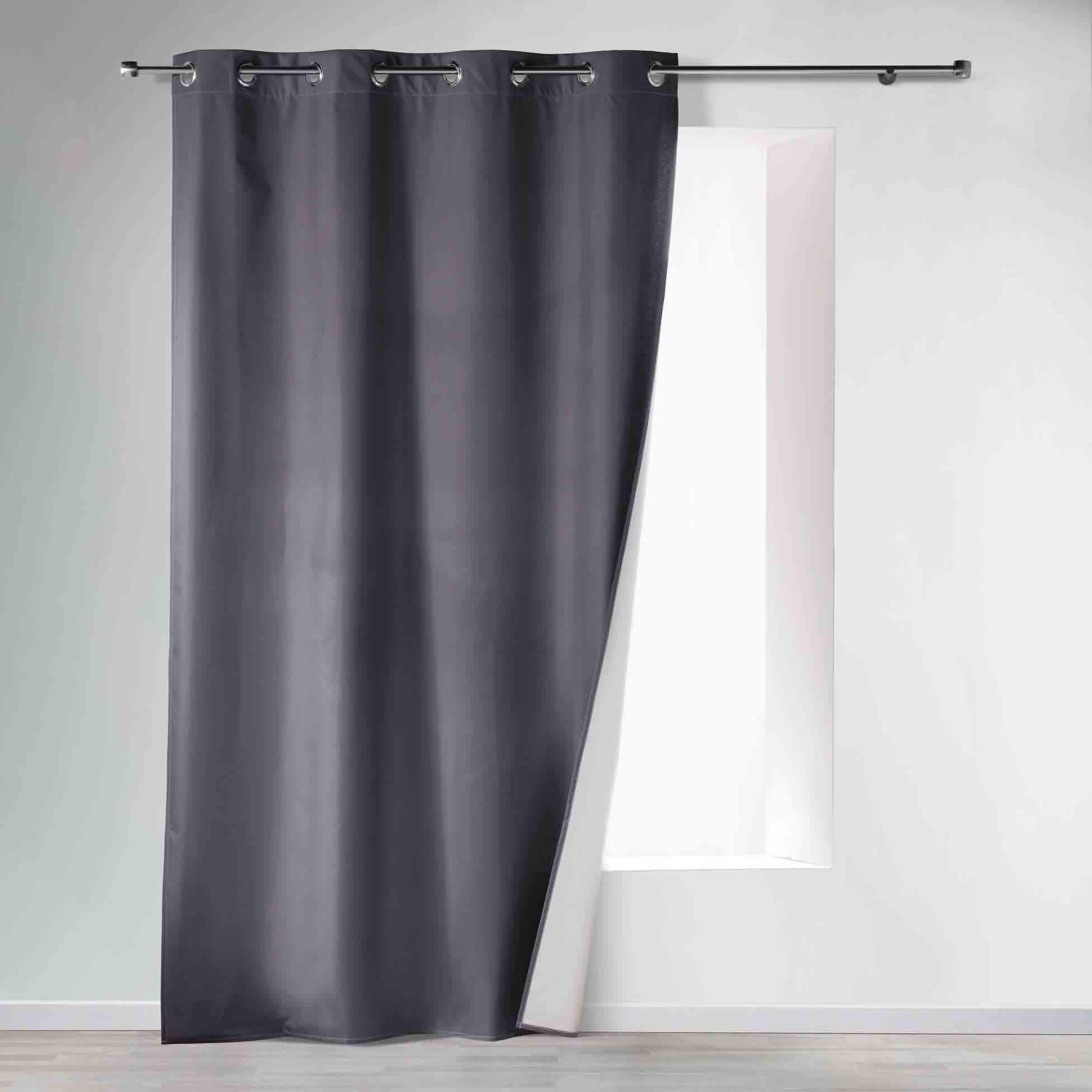 RIDEAU OEILLETS 140X260CM THERMIQUE ICEMOUNT ANTHRACITE