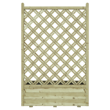 Bloembak met dubbele trellis 90x40 cm