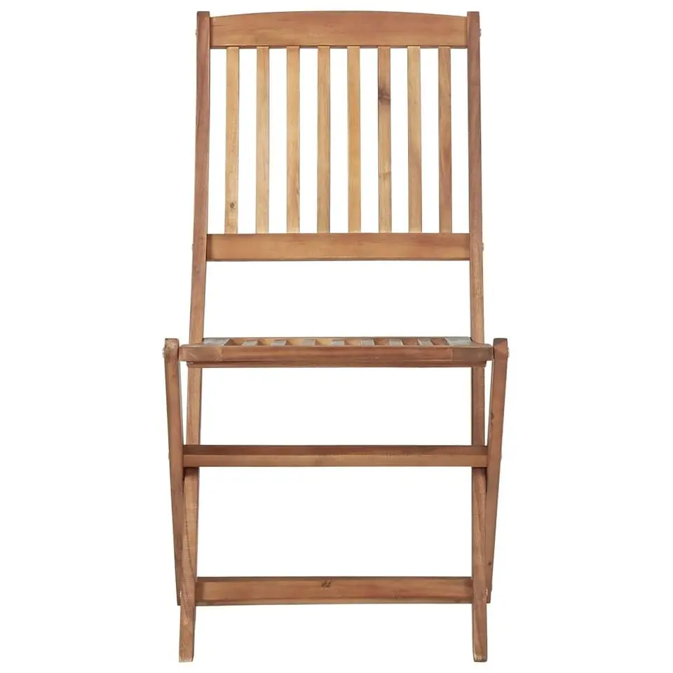 vidaXL - Inklapbaar tuinstoelen - Kussens - Grijs - Hout - 6 stuks