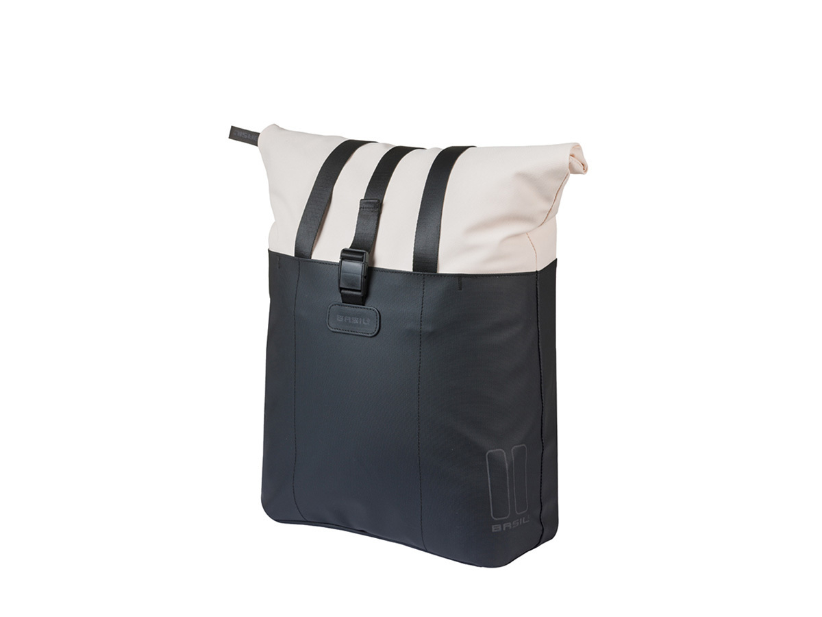 Basil Vive shopper enkele fietstas 15-20 L - Off White black