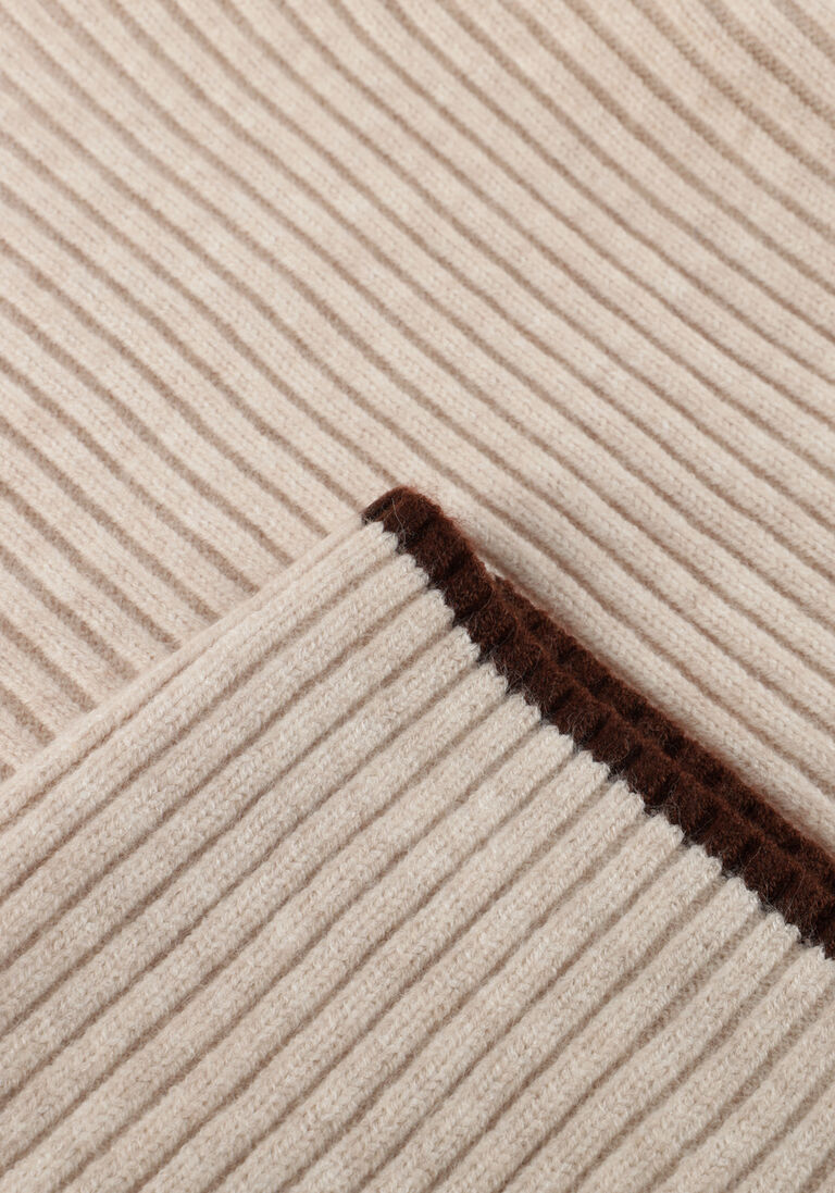 beige co'couture trui row puff rib rollneck
