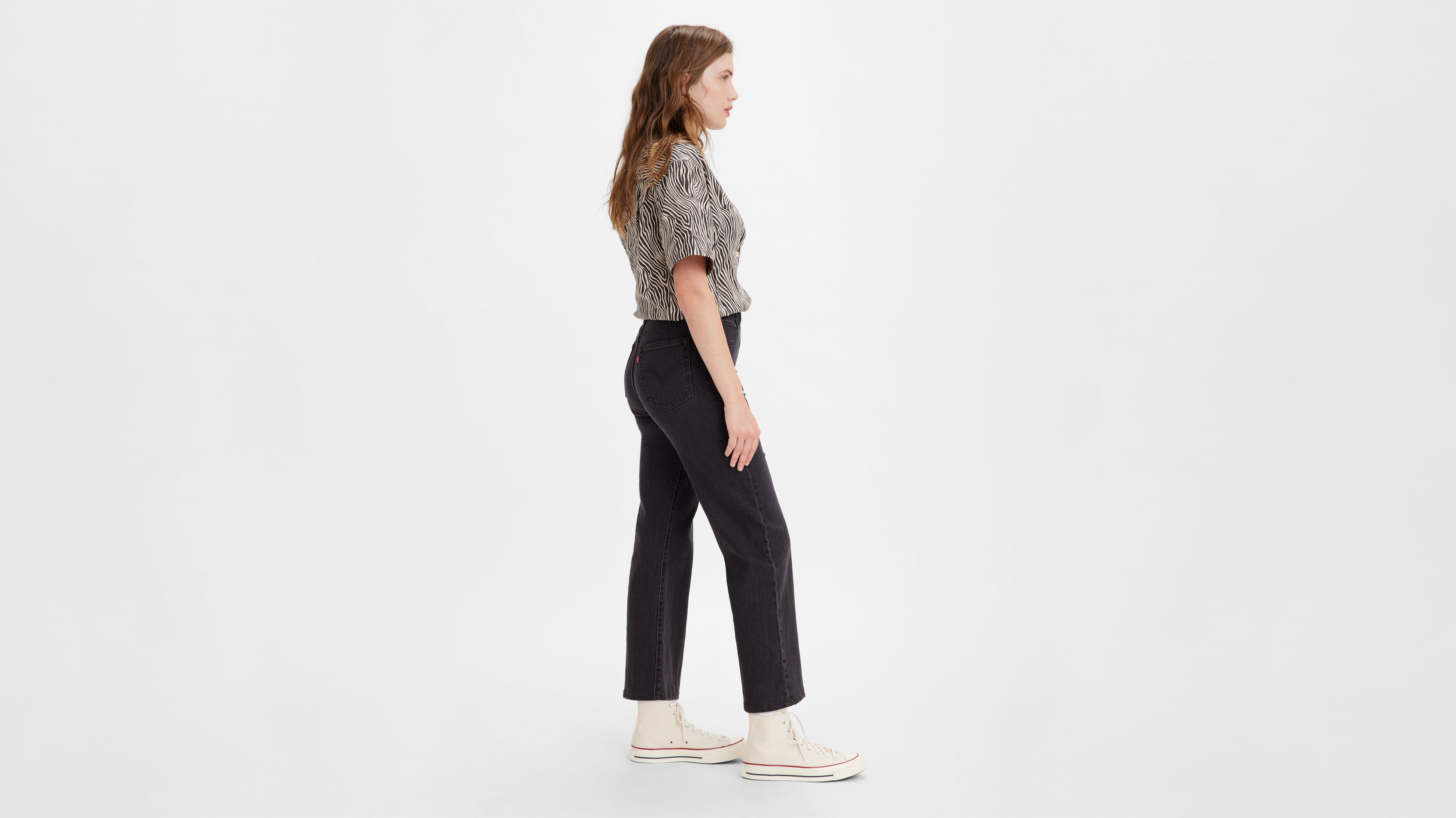 Jean droit Ribcage Ankle - Feelin' Cagey - Noir