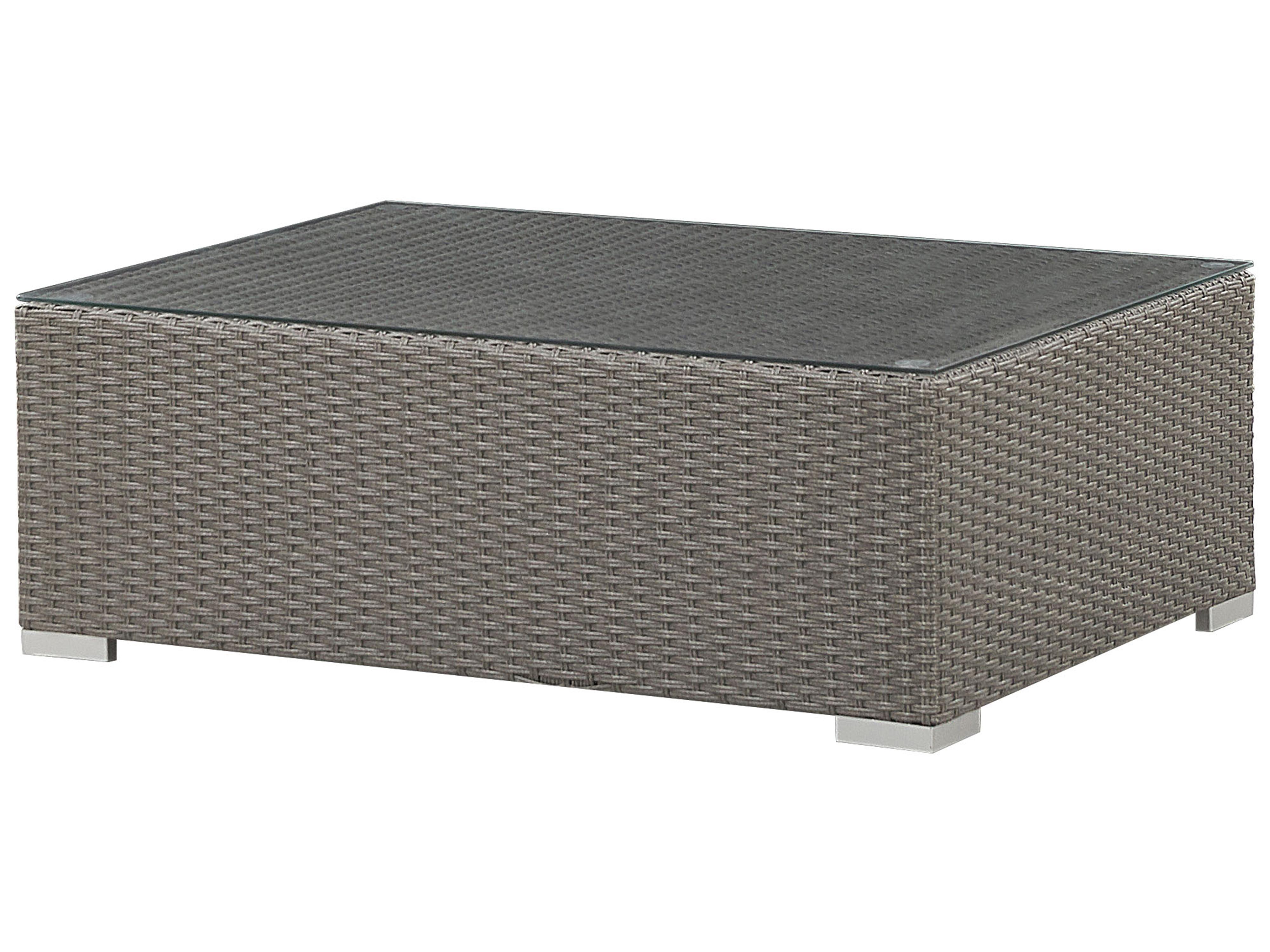 Loungeset met tafel 8-zits MAESTRO modulair PE rotan Taupe