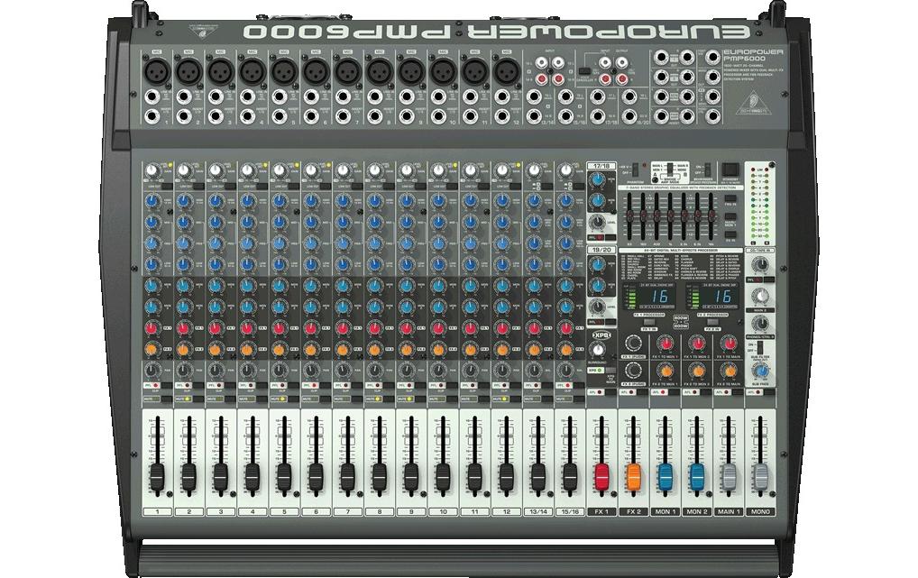 Mischpult PMP2000D<br>2000-Watt-14-Kanal-Power-Mixer mit Multi-FX-Prozessor