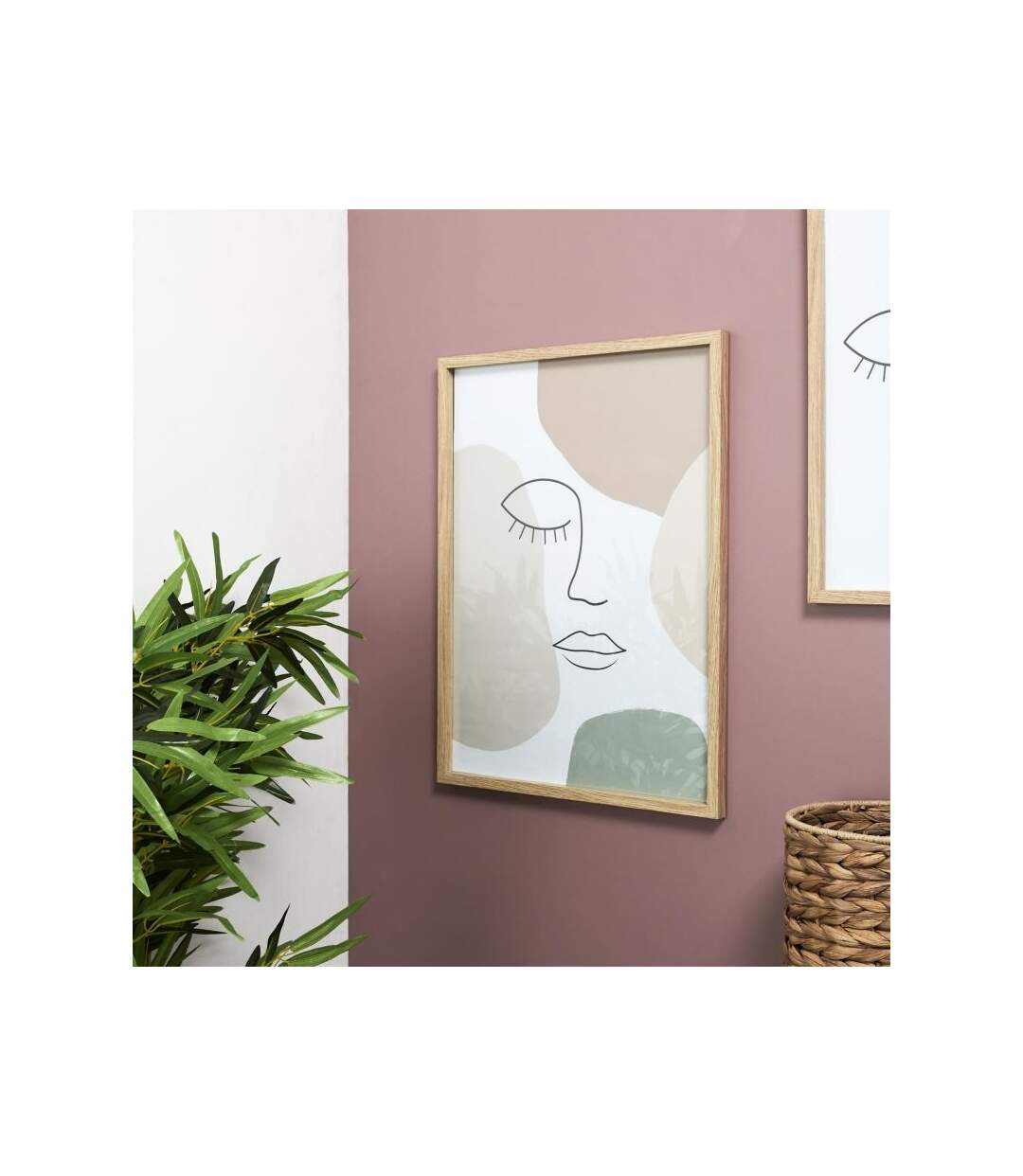 Paris Prix - Cadre Photo Déco arty 45x60cm Beige & Blanc