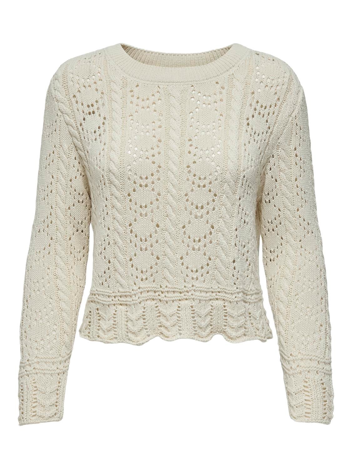 ONLCANDY Strickpullover Ecru