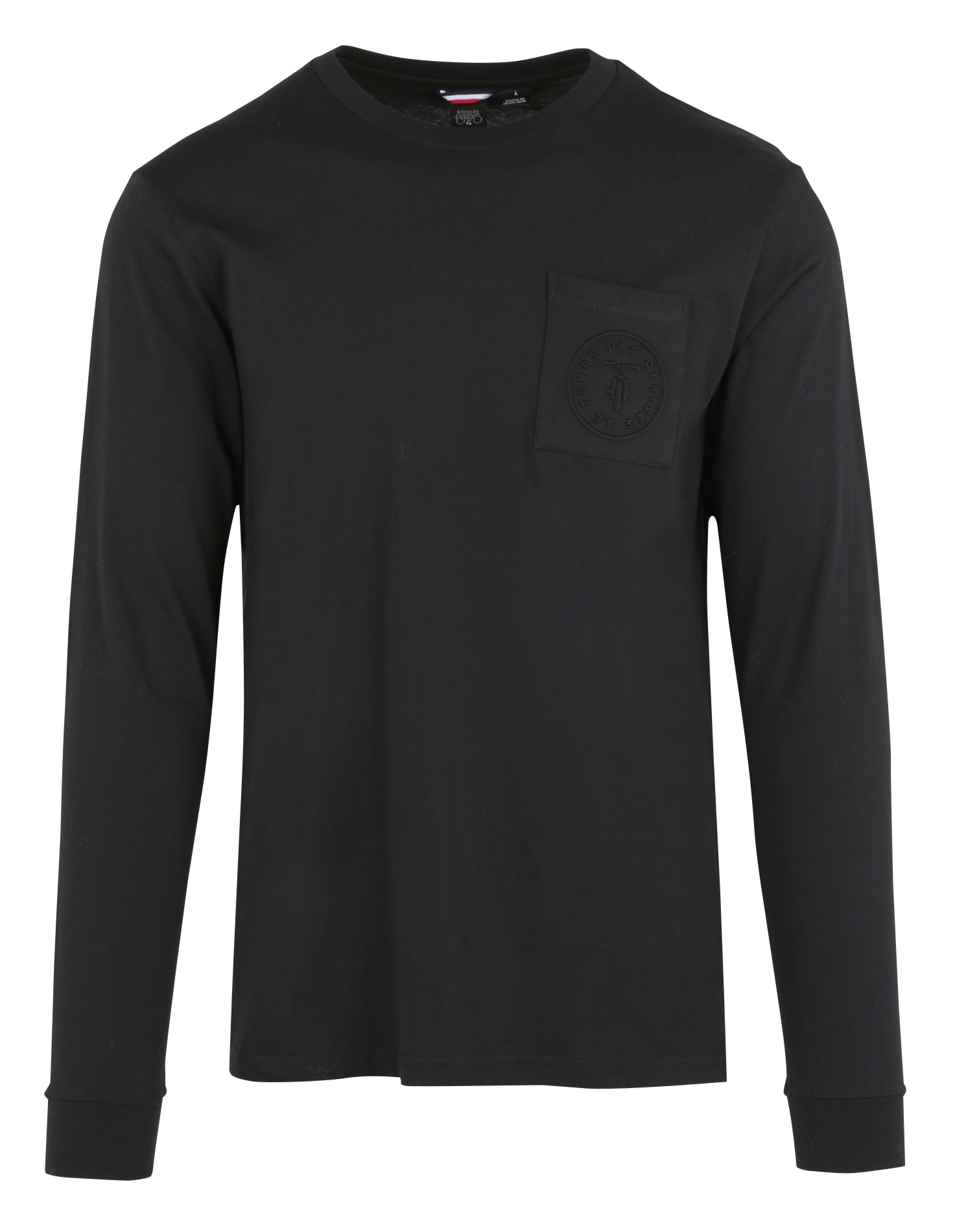LAIA - Tee-shirt col rond droit en coton | Noir